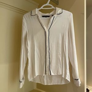 Vero Moda blouse with vegan leather detail